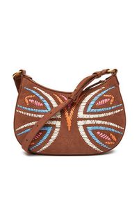 Pinko - PINKO Torebka Half Moon Mini Fl PE 25 PLTT 102790 A2IW Brązowy. Kolor: brązowy. Materiał: skórzane, zamszowe #6