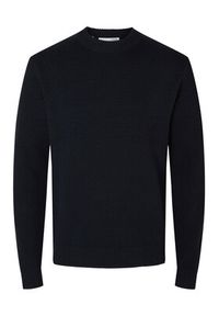 Selected Homme Sweter 16090155 Granatowy Regular Fit. Kolor: niebieski. Materiał: wełna #7