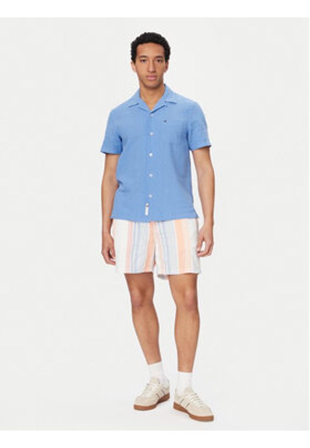 Tommy Jeans Szorty materiałowe DM0DM22830 Kolorowy Relaxed Fit. Materiał: bawełna. Wzór: kolorowy