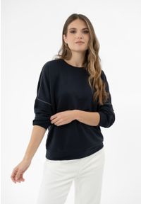 Volcano - Luźna bluza z dżetami B-KIM. Okazja: na co dzień. Materiał: poliester, elastan, materiał. Wzór: gładki, aplikacja. Styl: casual, klasyczny #1