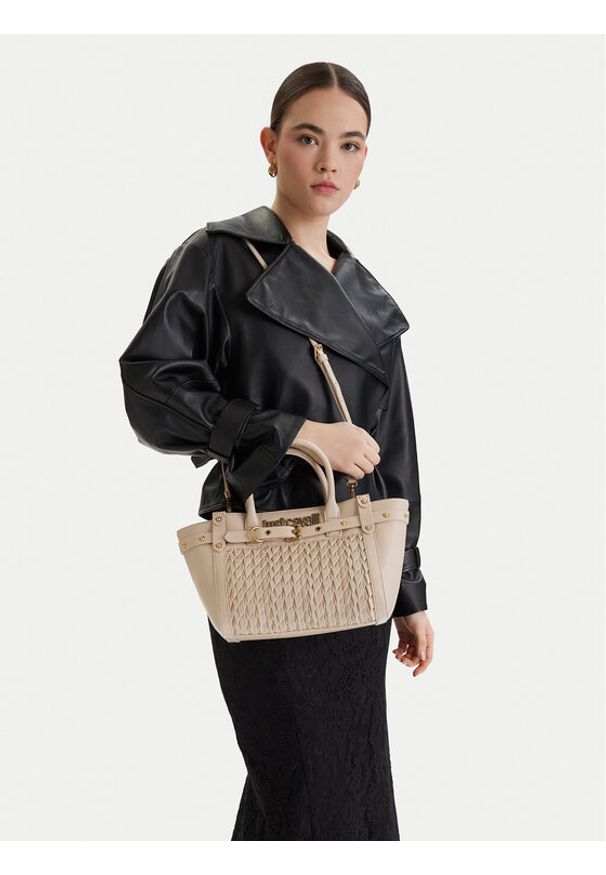 Just Cavalli Torebka 80RA4BG2 ZSD90 Beżowy. Kolor: beżowy. Materiał: skórzane