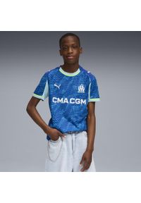 Puma - Młodzieżowa trzecia koszulka Olympique Marsylia 25/26 PUMA Vivid Blue Bleu Azur. Kolor: niebieski. Sport: piłka nożna