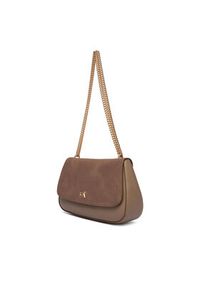 Calvin Klein Torebka Ck Conv Chain Brushed Medium Bag LV04F3407G Beżowy. Kolor: beżowy. Materiał: skórzane #5