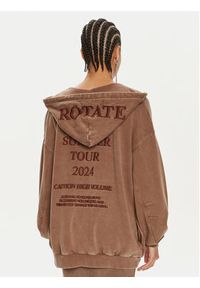 ROTATE Bluza 1124721705 Brązowy Boxy Fit. Kolor: brązowy. Materiał: bawełna