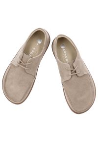 Szare Półbuty Armodo Skórzane Obuwie Damskie Barefoot. Okazja: na co dzień. Kolor: szary. Materiał: skóra. Styl: casual, elegancki #5