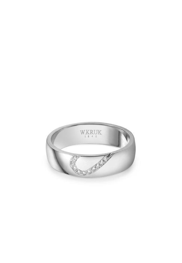 W.KRUK PROMOCJA Obrączka Złota - Grawer GRATIS - złoto 585 - ZZK/O+49B52G. Materiał: złote. Kolor: złoty. Wzór: gładki, aplikacja. Kamień szlachetny: brylant
