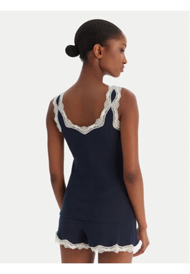 TOMMY HILFIGER - Tommy Hilfiger Piżama UW0UW06215 Granatowy Regular Fit. Kolor: niebieski. Materiał: bawełna