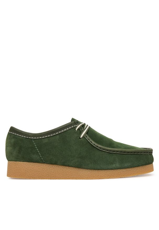 Clarks Półbuty Wallabee EVO 26186170 Zielony. Kolor: zielony. Materiał: skóra, zamsz