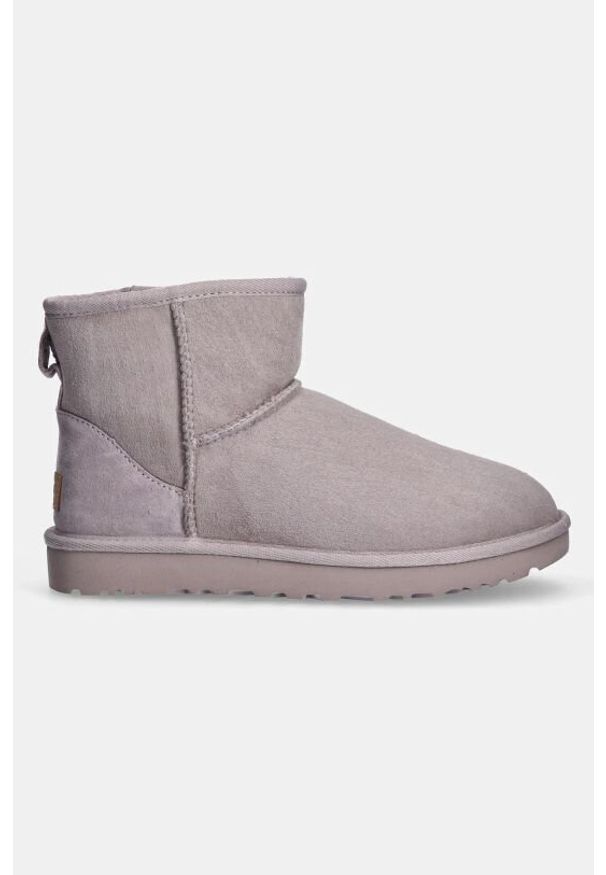 Ugg - Buty zimowe damskie UGG W CLASSIC MINI II. Zapięcie: pasek. Kolor: szary. Materiał: zamsz, skóra, nylon, jeans. Sezon: zima