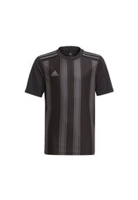 Adidas - Koszulka dziecięca adidas Striped 21. Kolor: czarny, szary, wielokolorowy. Sport: piłka nożna