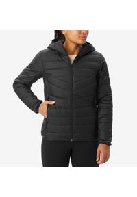 quechua - Kurtka turystyczna damska zimowa Quechua MH500. Kolor: czarny. Materiał: tkanina, puch, poliamid, materiał. Sezon: zima. Sport: turystyka piesza #1