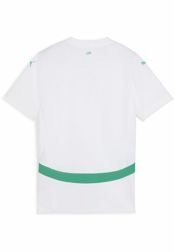 Puma - Damska koszulka domowa Senegal 2025 PUMA White Sport Green. Kolor: biały, wielokolorowy, zielony. Wzór: aplikacja
