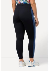 ULLA POPKEN - Damskie Sportowe legginsy szybkoschnące wysoki stan. Stan: podwyższony. Kolekcja: plus size. Kolor: niebieski. Materiał: elastan, poliamid, materiał