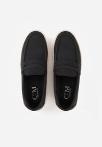 Born2be - Czarne Półbuty Typu Mokasyny Ozdobione Plecionką Thalalin. Okazja: na co dzień. Kolor: czarny. Materiał: jeans. Wzór: aplikacja. Styl: klasyczny, casual, elegancki #2