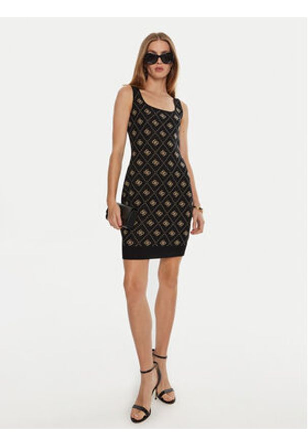 Guess Sukienka dzianinowa Sarah W4BK98 Z3JD2 Czarny Slim Fit. Kolor: czarny. Materiał: syntetyk