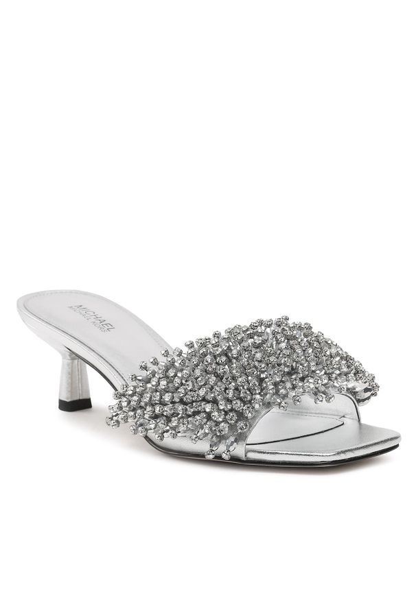 Klapki MICHAEL Michael Kors Amal Kitten Sandal 40S3AMMS1M Silver. Kolor: srebrny. Materiał: skóra