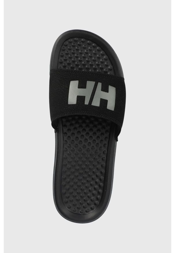 Helly Hansen klapki damskie kolor czarny. Kolor: czarny. Materiał: materiał, guma. Obcas: na obcasie. Wysokość obcasa: niski