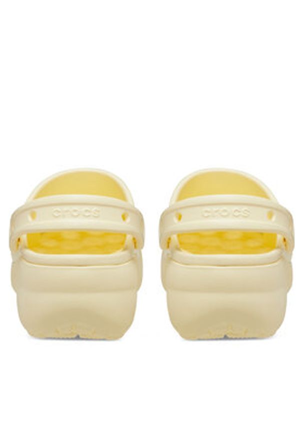 Crocs Klapki Classic Platform Clog W 206750 Beżowy. Kolor: beżowy. Obcas: na platformie