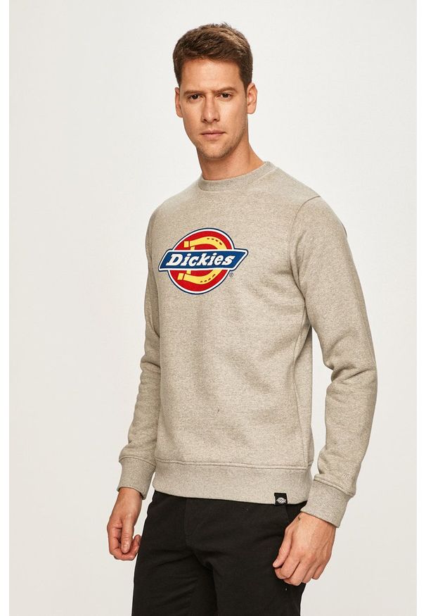 Dickies - Bluza. Okazja: na co dzień. Kolor: szary. Materiał: dzianina. Wzór: nadruk. Styl: casual
