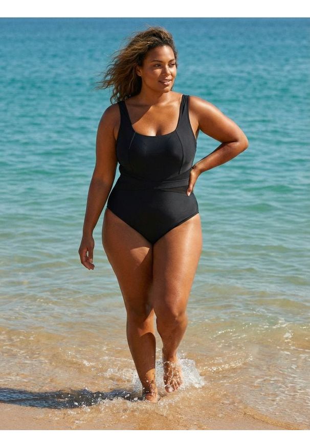 Sinsay - Jednoczęściowy strój kąpielowy - czarny. Kolor: czarny