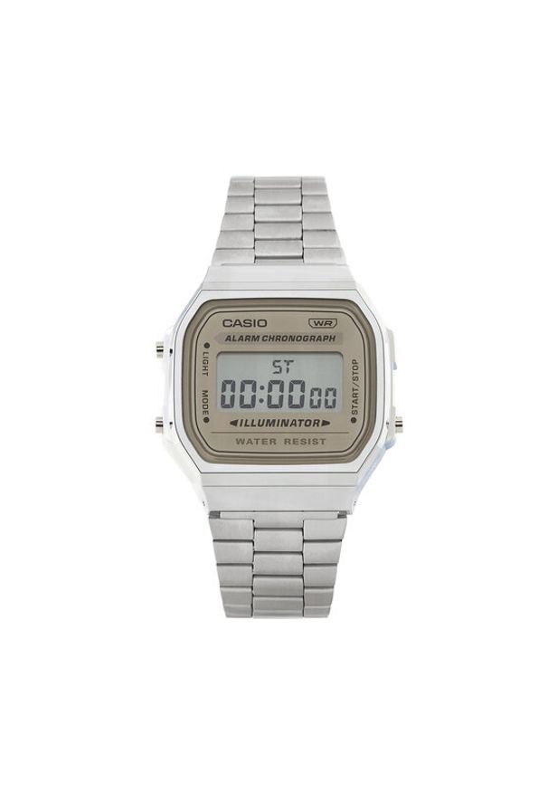 Casio Zegarek A168WA-8AYES Srebrny. Kolor: srebrny