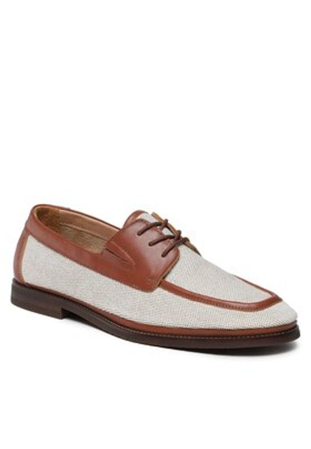 Gino Rossi Półbuty MAURIZIO-01 122AM Beżowy. Kolor: beżowy. Materiał: materiał