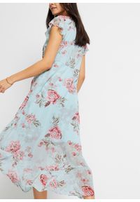 bonprix - Sukienka szyfonowa. Kolor: niebieski. Materiał: szyfon #2