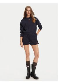 Hunter Bluza Tina HARW0042242 Granatowy Cropped Fit. Kolor: niebieski. Materiał: bawełna