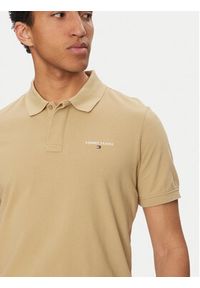Tommy Jeans Polo Linear DM0DM20914 Beżowy Regular Fit. Typ kołnierza: polo. Kolor: beżowy. Materiał: bawełna #4