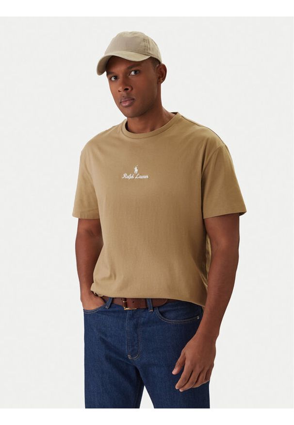 Polo Ralph Lauren T-Shirt 710981370005 Beżowy Classic Fit. Typ kołnierza: polo. Kolor: beżowy. Materiał: bawełna
