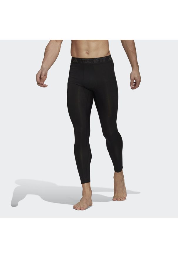 Adidas - Techfit AEROREADY Training Long Tights. Kolor: czarny. Materiał: materiał. Technologia: Techfit (Adidas). Sport: fitness
