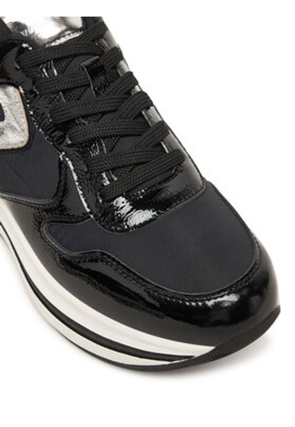 Voile Blanche Sneakersy Merry S. 2019126-06 Czarny. Kolor: czarny. Materiał: skóra, lakier