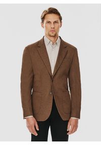 Pako Lorente - PAKO LORENTE – Brązowa marynarka męska. Kolor: brązowy, zielony. Materiał: poliester, wiskoza, elastan. Sezon: jesień #1