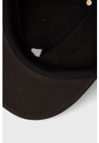 Volcom czapka bawełniana kolor czarny gładka. Kolor: czarny. Materiał: bawełna. Wzór: gładki