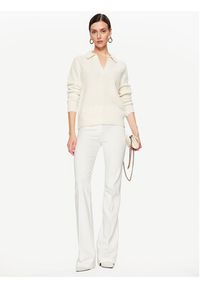 Pinko Spodnie materiałowe 100054 A15M Biały Wide Leg. Kolor: biały. Materiał: wiskoza