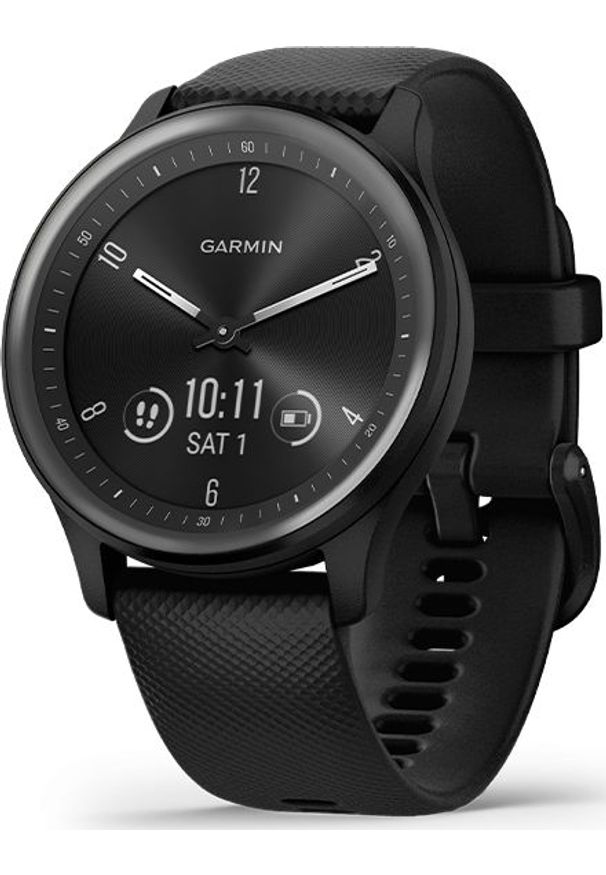 GARMIN - Zegarek sportowy Garmin Vivomove Sport Czarny (010-02566-00). Kolor: czarny. Styl: sportowy