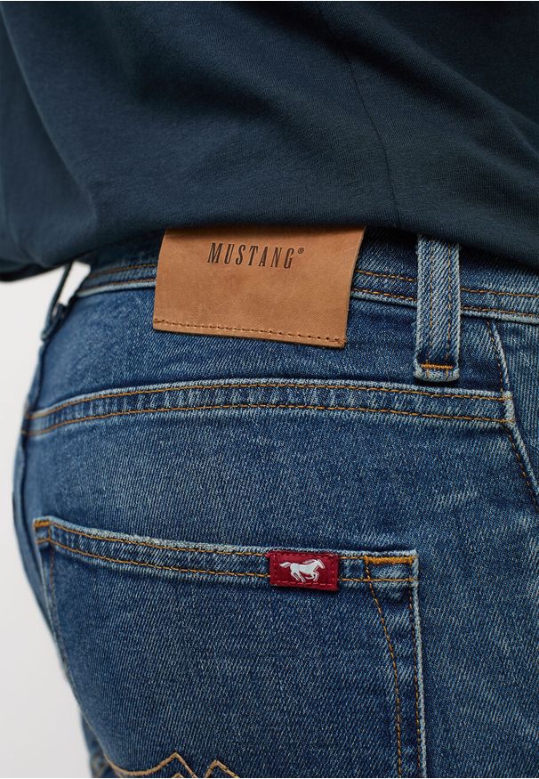 Mustang - MĘSKIE SPODNIE JEANSOWE MUSTANG ORLANDO SLIM DENIM BLUE 1014599 5000 773