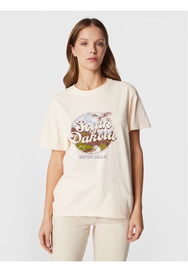 BDG Urban Outfitters T-Shirt 75440644 Écru Regular Fit. Materiał: bawełna