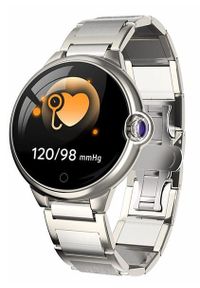 GARETT - Smartwatch Garett Women Karen srebrny, stalowy. Rodzaj zegarka: smartwatch. Kolor: srebrny, szary, wielokolorowy. Styl: sportowy #1