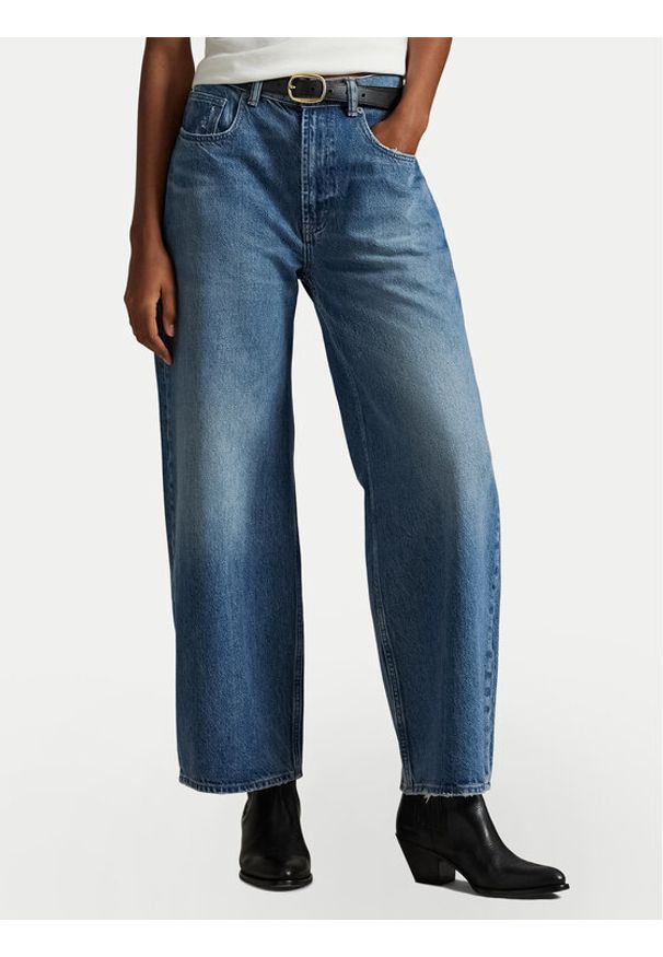 Polo Ralph Lauren Jeansy 211969380001 Niebieski Wide Leg. Kolor: niebieski