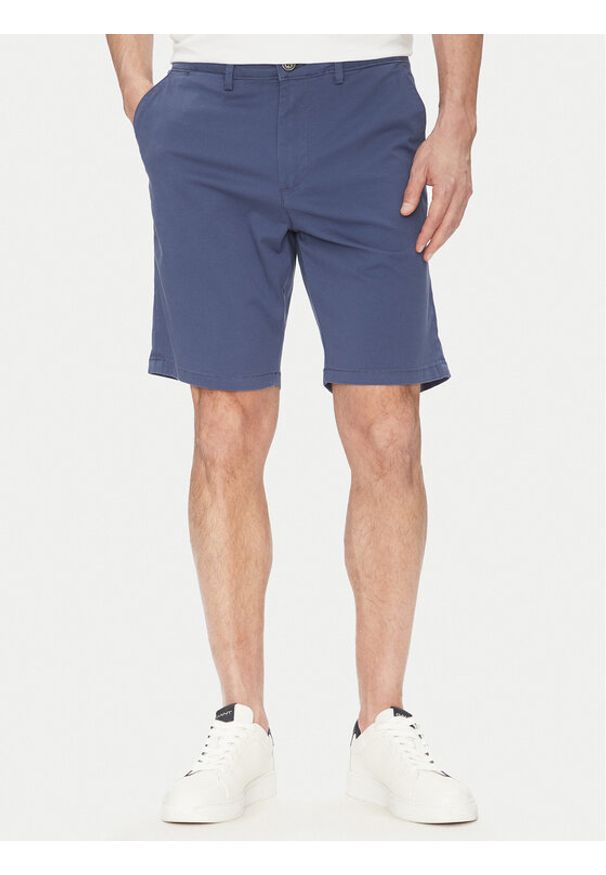 Selected Homme Szorty materiałowe Miles 16092329 Granatowy Slim Fit. Kolor: niebieski. Materiał: bawełna