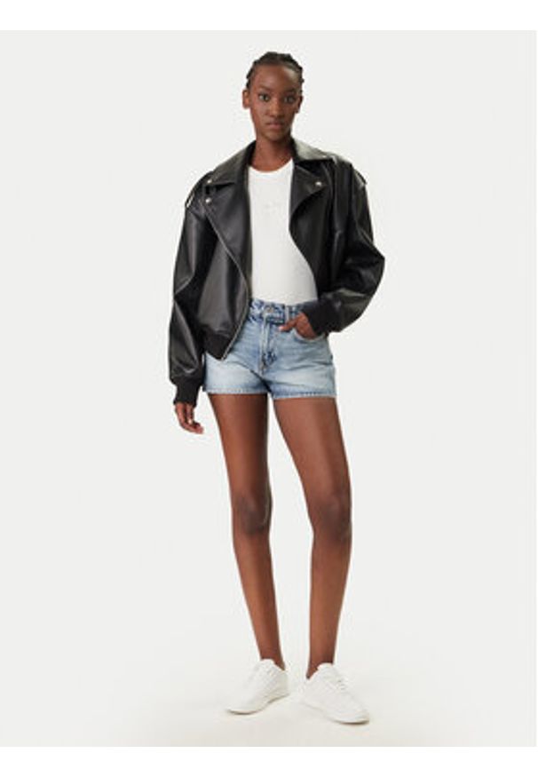 Calvin Klein Jeans Szorty jeansowe LV047F770G Niebieski Slim Fit. Kolor: niebieski. Materiał: bawełna