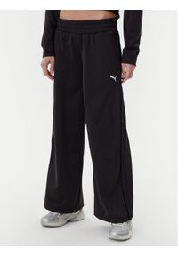 Puma Spodnie dresowe Ess 629804 Czarny Wide Leg. Kolor: czarny. Materiał: syntetyk #1