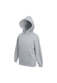 FRUIT OF THE LOOM - Bluza Dziecięca Premium Plain Hoodie. Kolor: szary