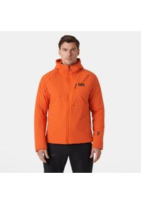 Kurtka wodoodporna z kapturem Helly Hansen Odin Stretch 2.0. Typ kołnierza: kaptur. Kolor: pomarańczowy. Sport: wspinaczka, turystyka piesza