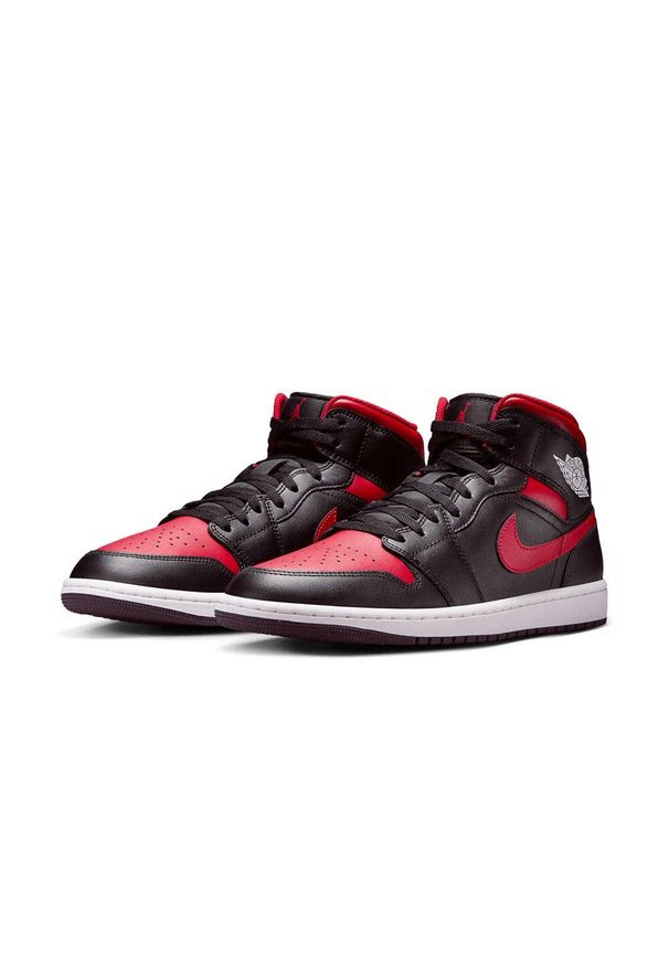Nike - Buty Sportowe Męskie Air Jordan 1 Mid. Okazja: na co dzień. Kolor: czarny. Model: Nike Air Jordan