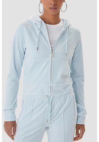Juicy Couture - JUICY COUTURE Błękitna bluza damska Madison Outline, Rozmiar XS. Okazja: na co dzień. Kolor: niebieski. Materiał: materiał. Styl: casual #1