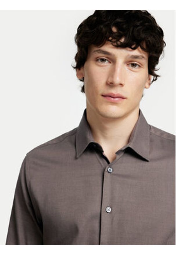 Selected Homme Koszula 16090212 Szary Slim Fit. Kolor: szary. Materiał: bawełna