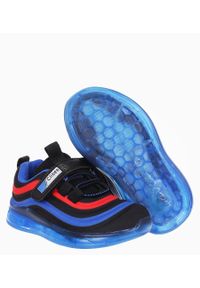 Casu - Czarne buty sportowe na rzep casu f-920. Zapięcie: rzepy. Kolor: czarny, wielokolorowy, niebieski