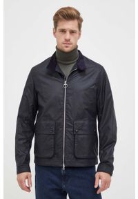 Barbour kurtka męska kolor granatowy przejściowa. Okazja: na co dzień. Kolor: niebieski. Materiał: bawełna, materiał. Styl: casual #1